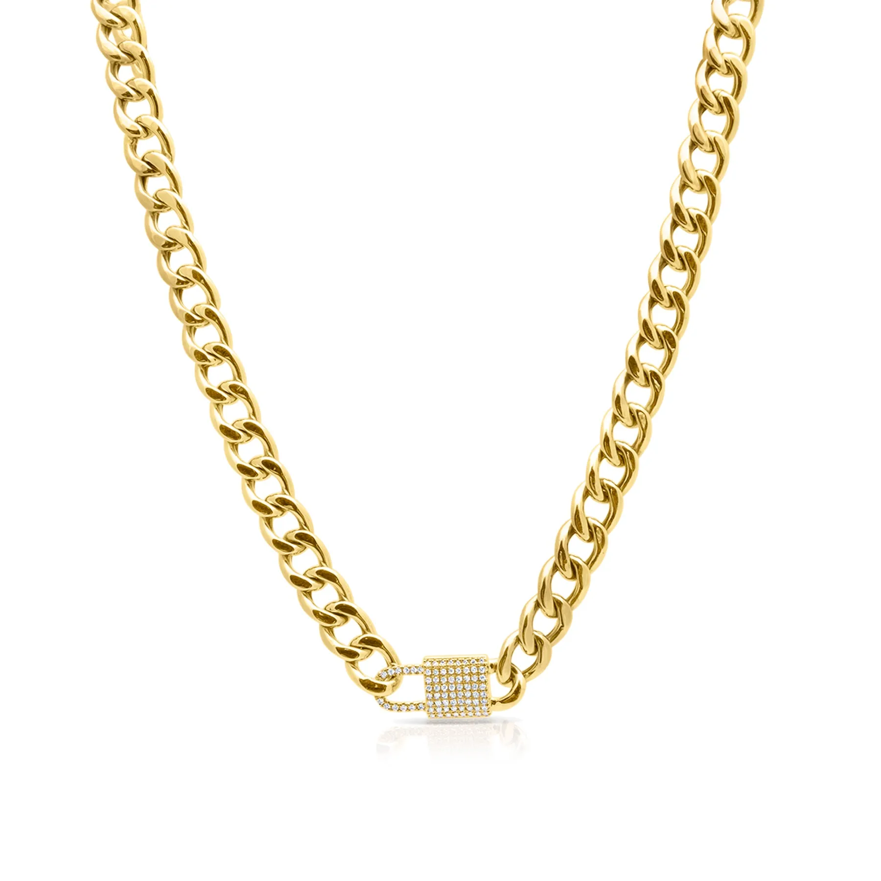 14KT Yellow Gold Diamond Lovelockette Necklace