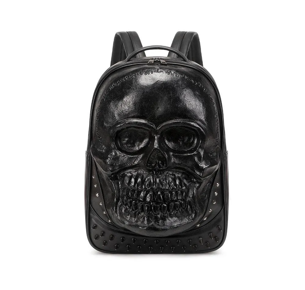 3D Bags Fashion Studded Skull Backpack