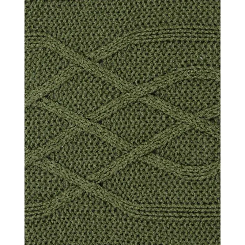 Army Green Pattern Cotton Cushion Covers | Set of 2  | 16 x 16 inches