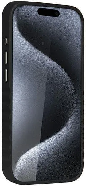 Audi Synthetic Leather Hard Case with MagSafe for iPhone 15 Pro Max 6.7" Black - AU-TPUPCMIP15PM-GT/D3-BK