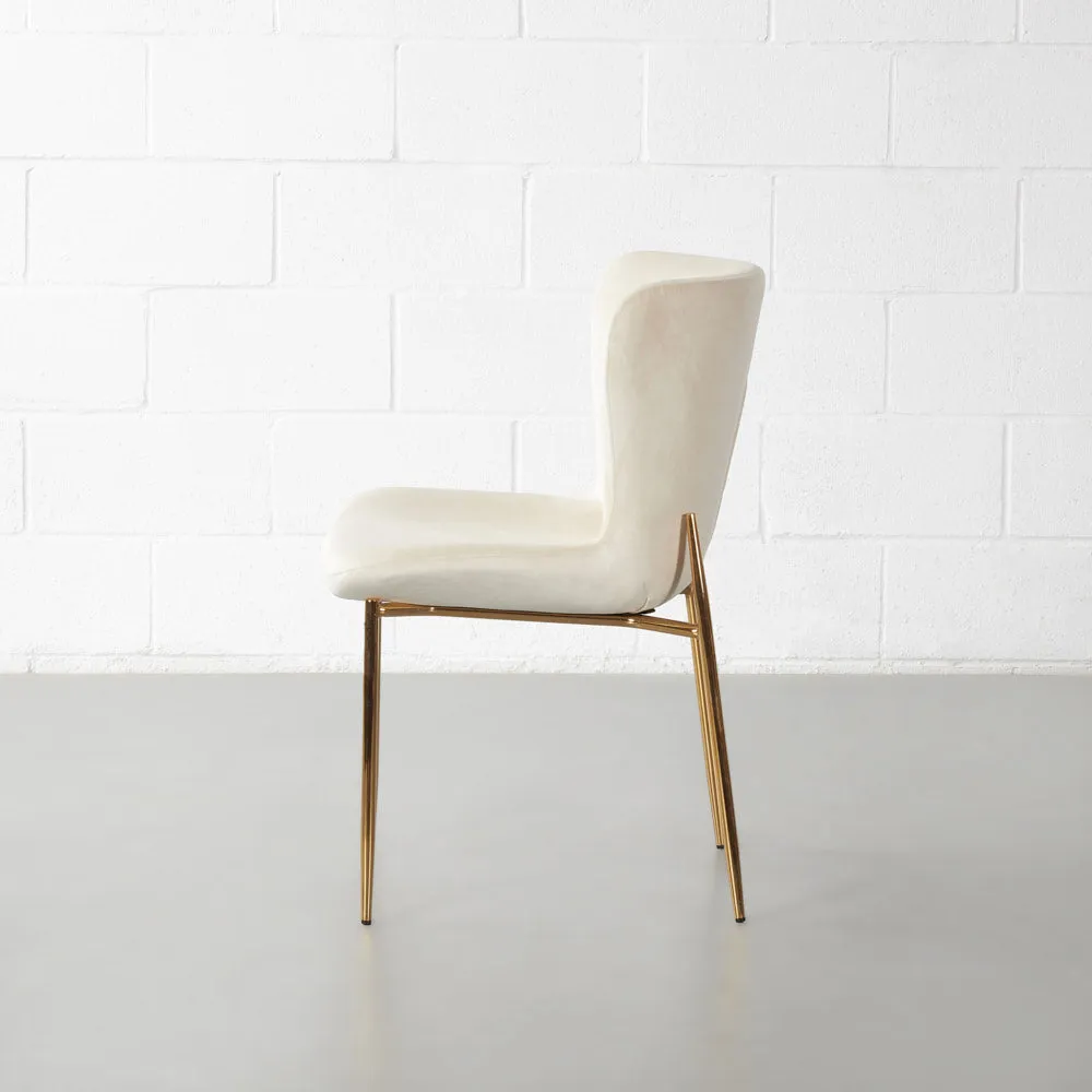 AVA - Beige Velvet Dining Chair