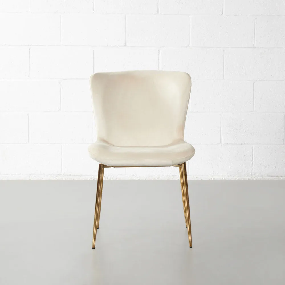 AVA - Beige Velvet Dining Chair