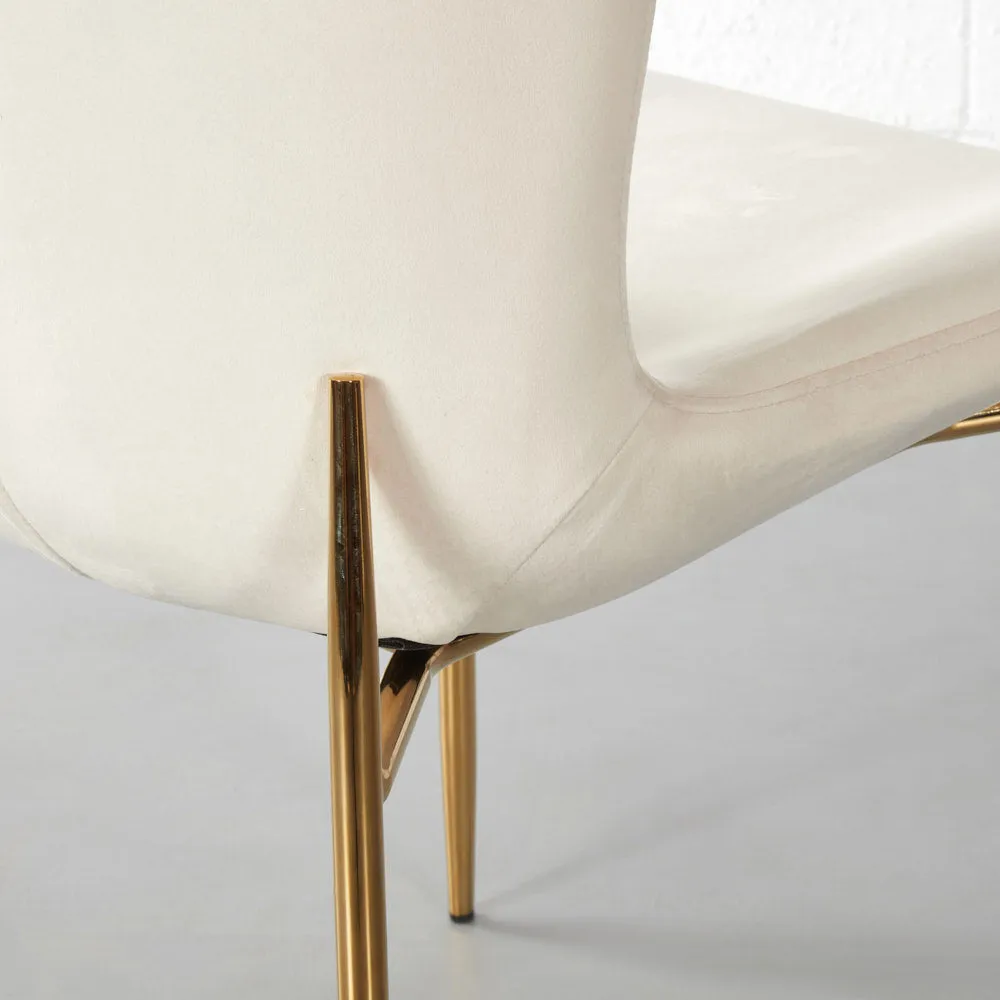 AVA - Beige Velvet Dining Chair