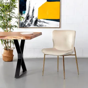 AVA - Beige Velvet Dining Chair