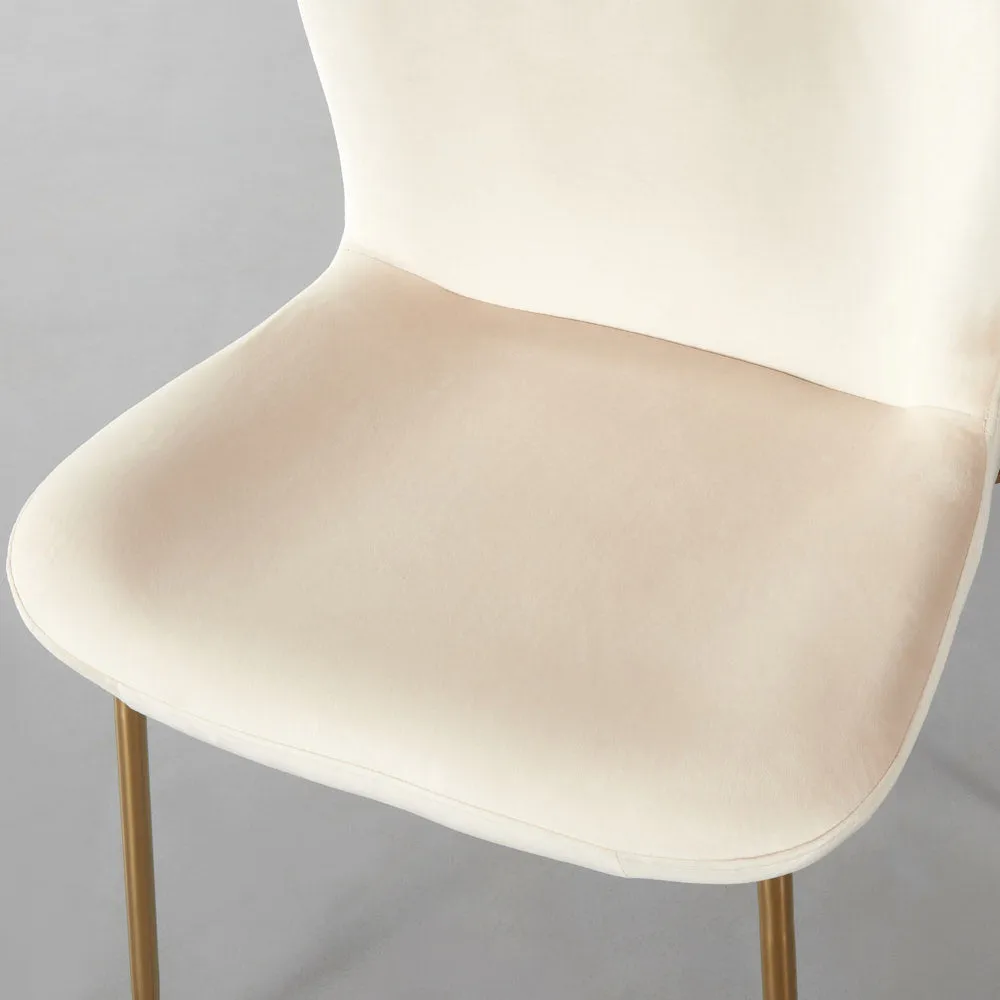 AVA - Beige Velvet Dining Chair