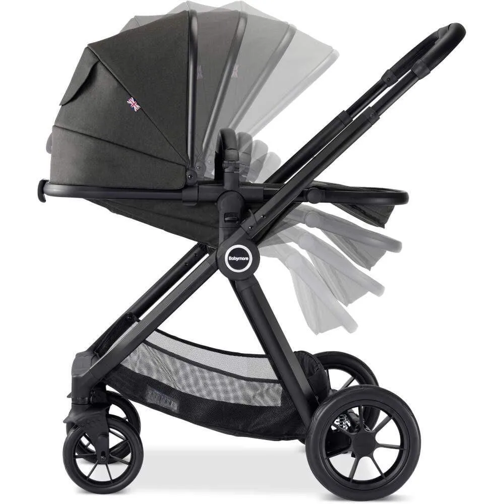 Babymore MeMore Pram & Pushchair 11 Piece - Black Espresso