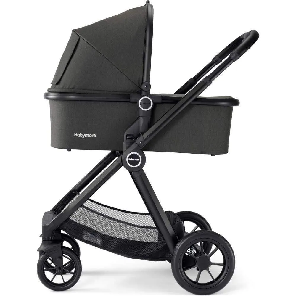 Babymore MeMore Pram & Pushchair 11 Piece - Black Espresso