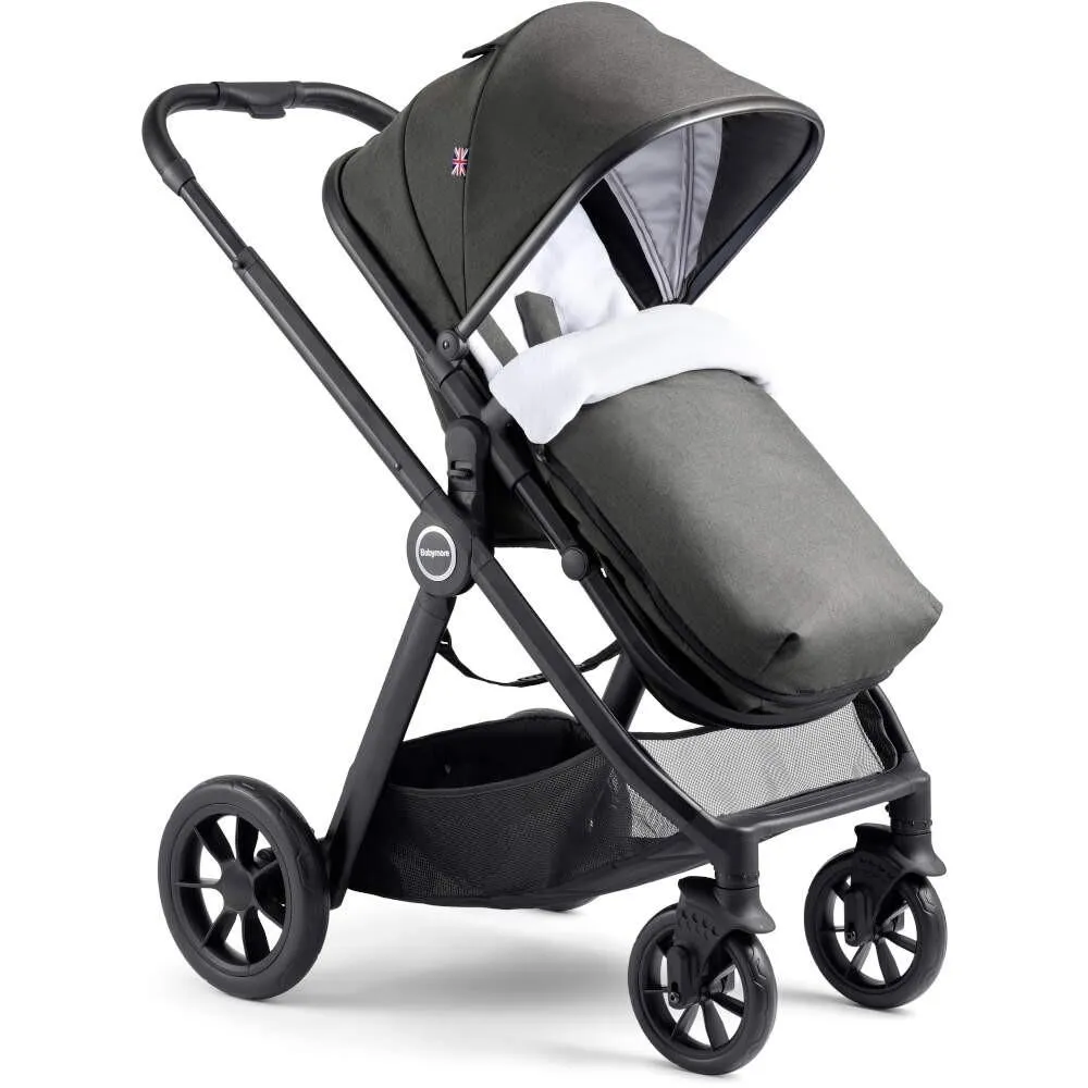 Babymore MeMore Pram & Pushchair 11 Piece - Black Espresso