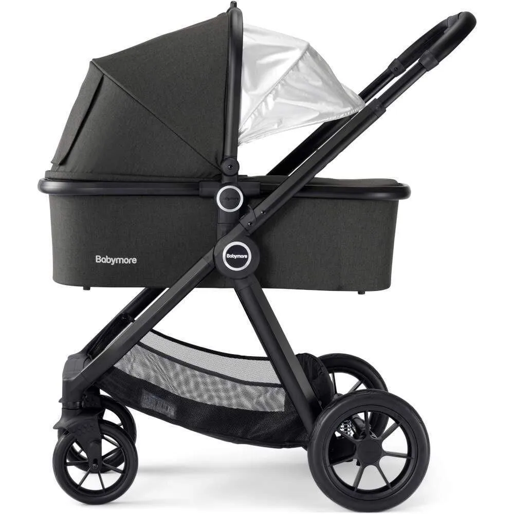 Babymore MeMore Pram & Pushchair 11 Piece - Black Espresso