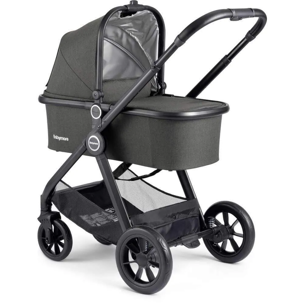 Babymore MeMore Pram & Pushchair 11 Piece - Black Espresso