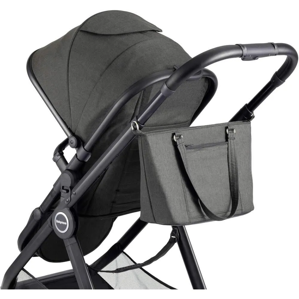 Babymore MeMore Pram & Pushchair 11 Piece - Black Espresso