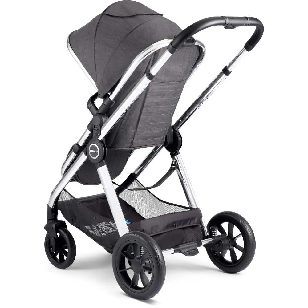 Babymore MeMore Pram & Pushchair 11 Piece - Chrome Slate