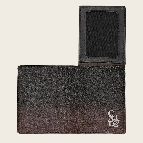 BC014VE - Cuadra chocolate deer leather bi fold wallet for men