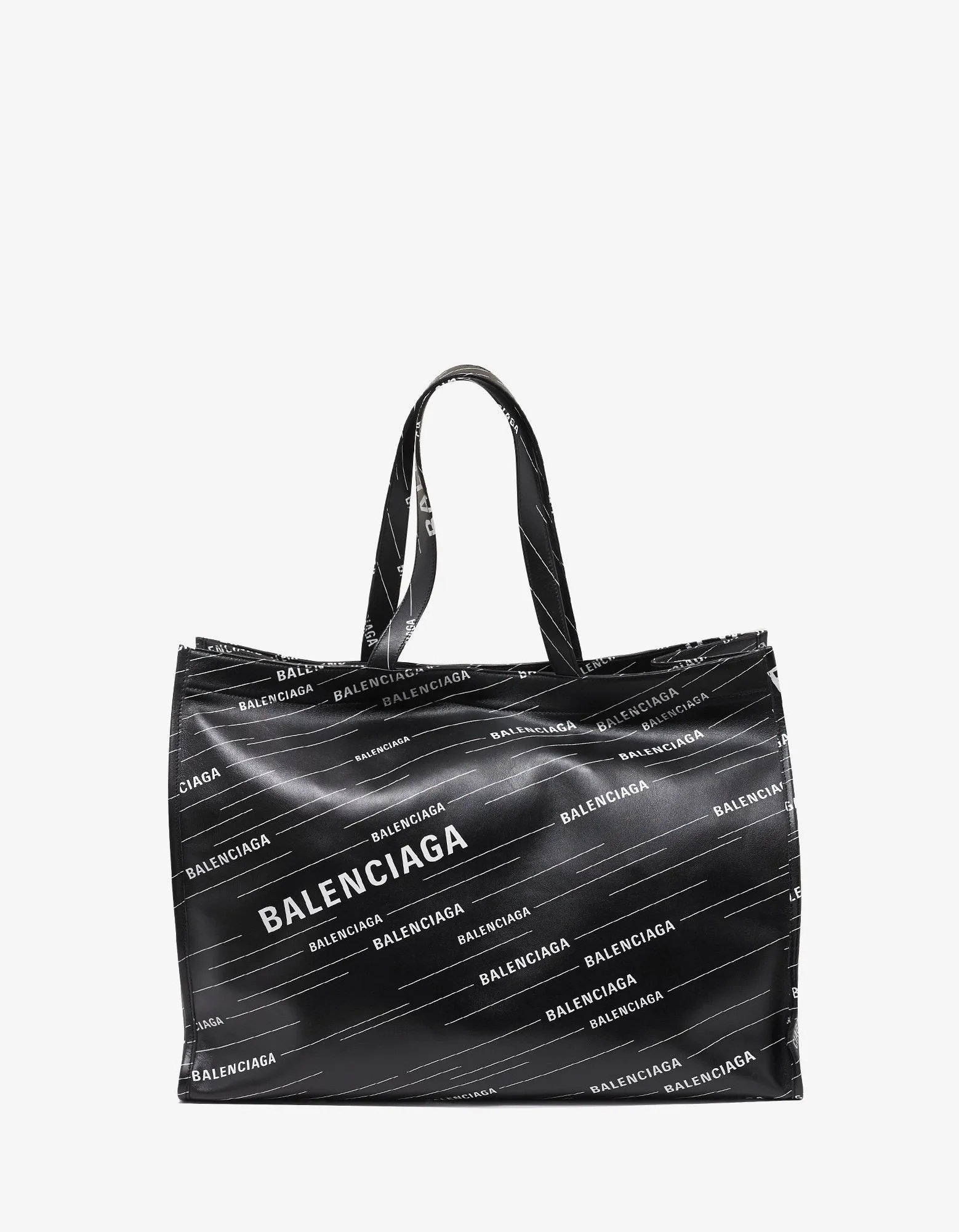 Black All-Over Logo Shopper Bag