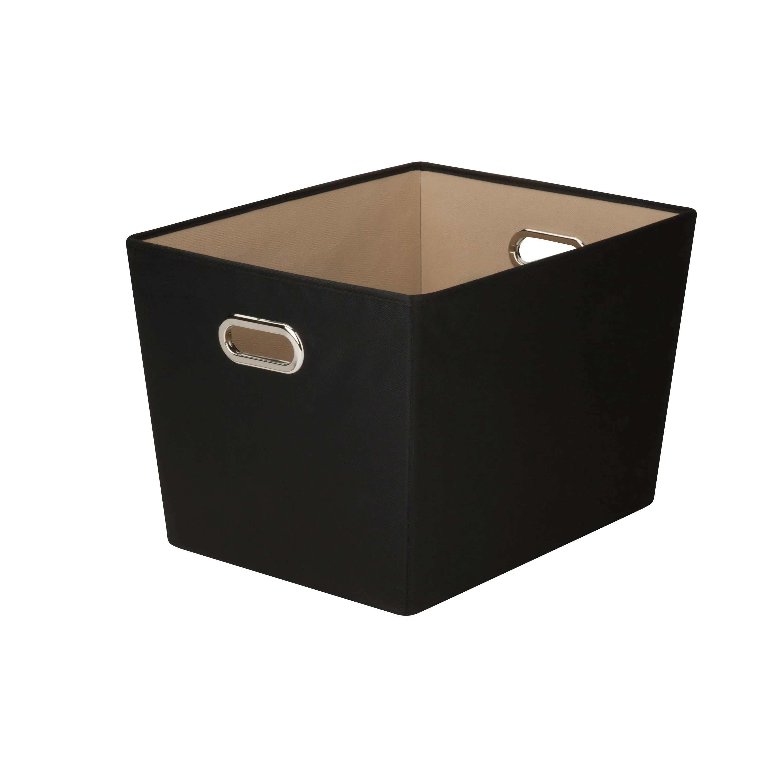 Black Large Storage Bin with Handles