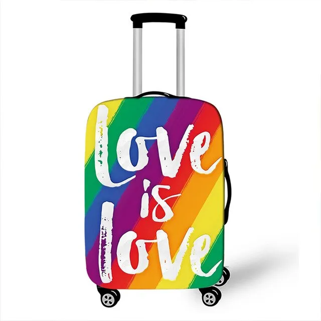 Bonky Rainbow Print Luggage