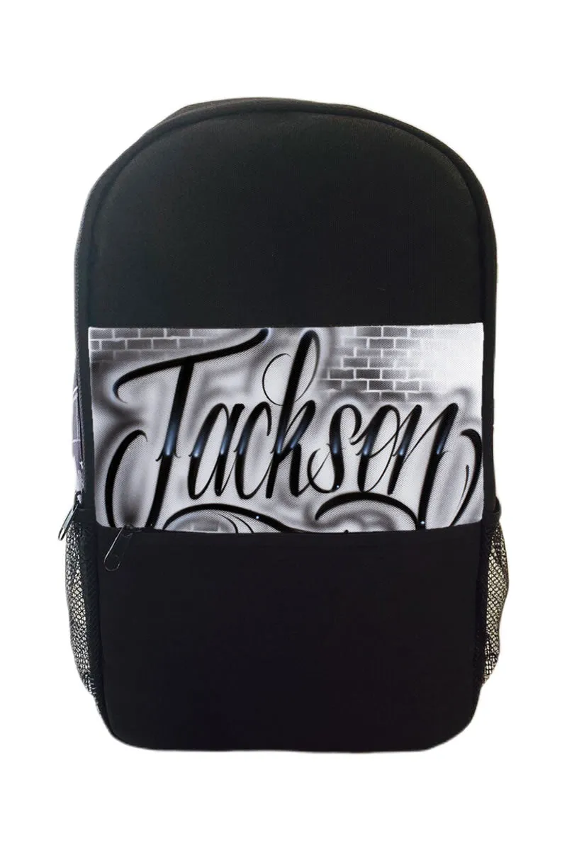 Brickwall Script Style Backpack (18)