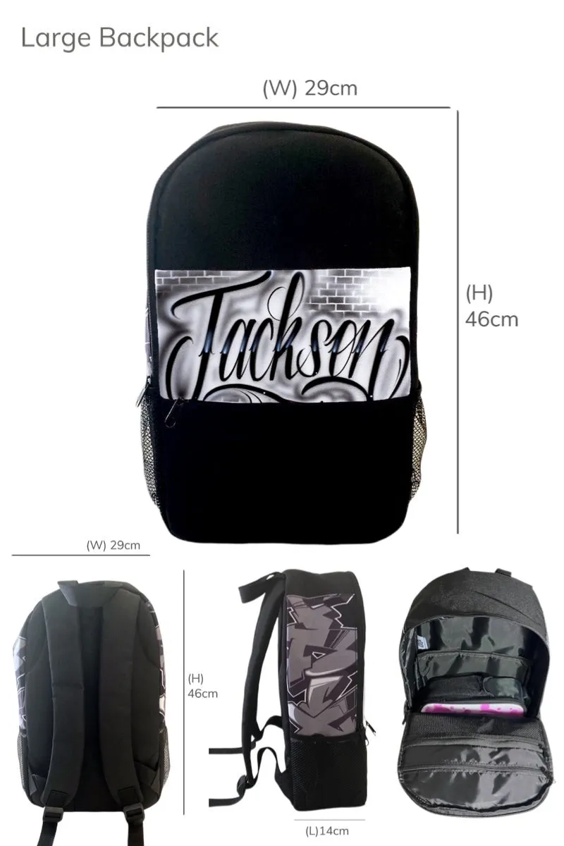 Brickwall Script Style Backpack (18)