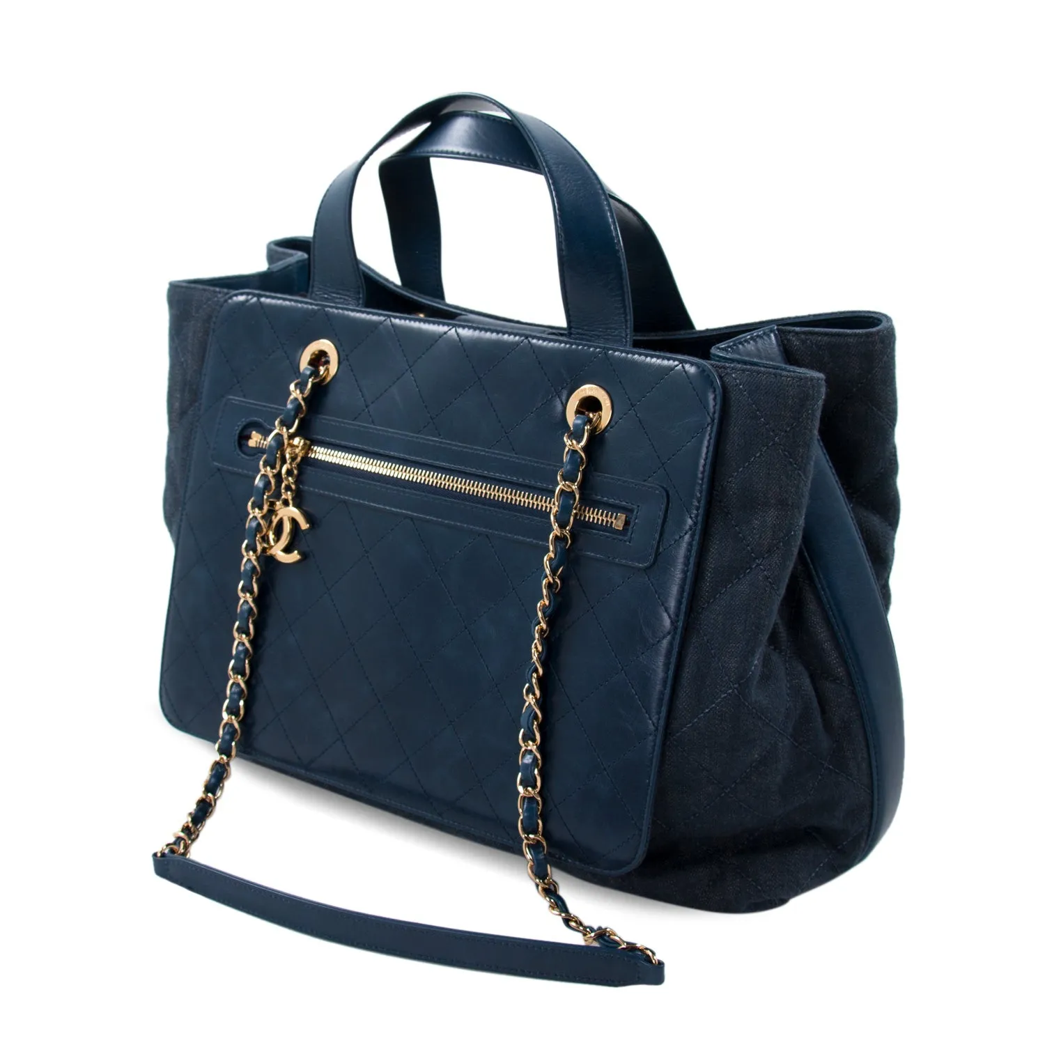 Chanel Denim and Leather Urban Mix Shopping Tote