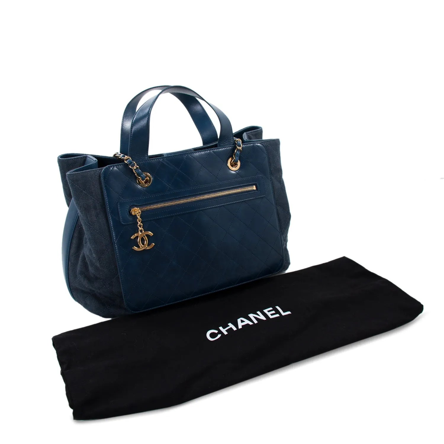 Chanel Denim and Leather Urban Mix Shopping Tote