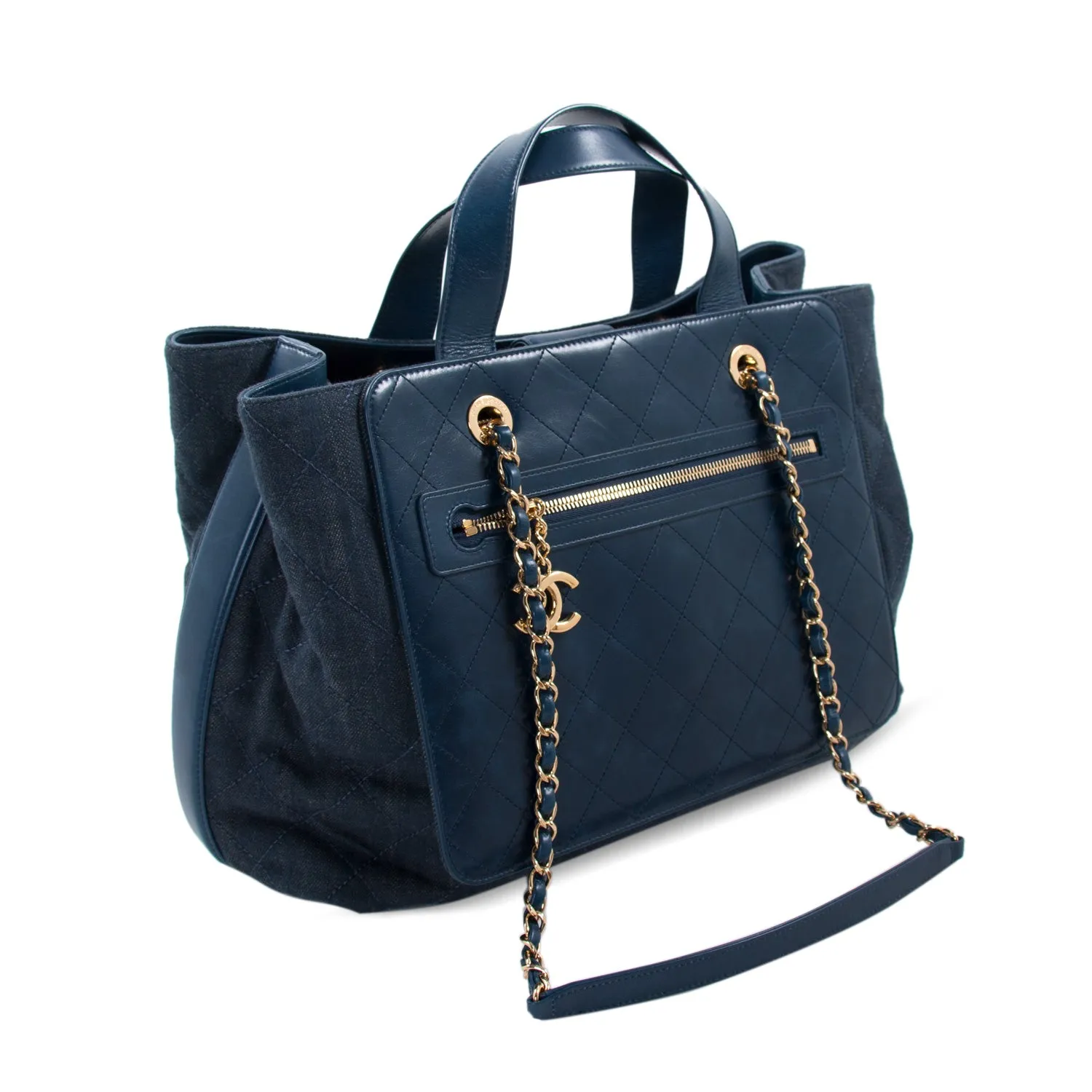 Chanel Denim and Leather Urban Mix Shopping Tote