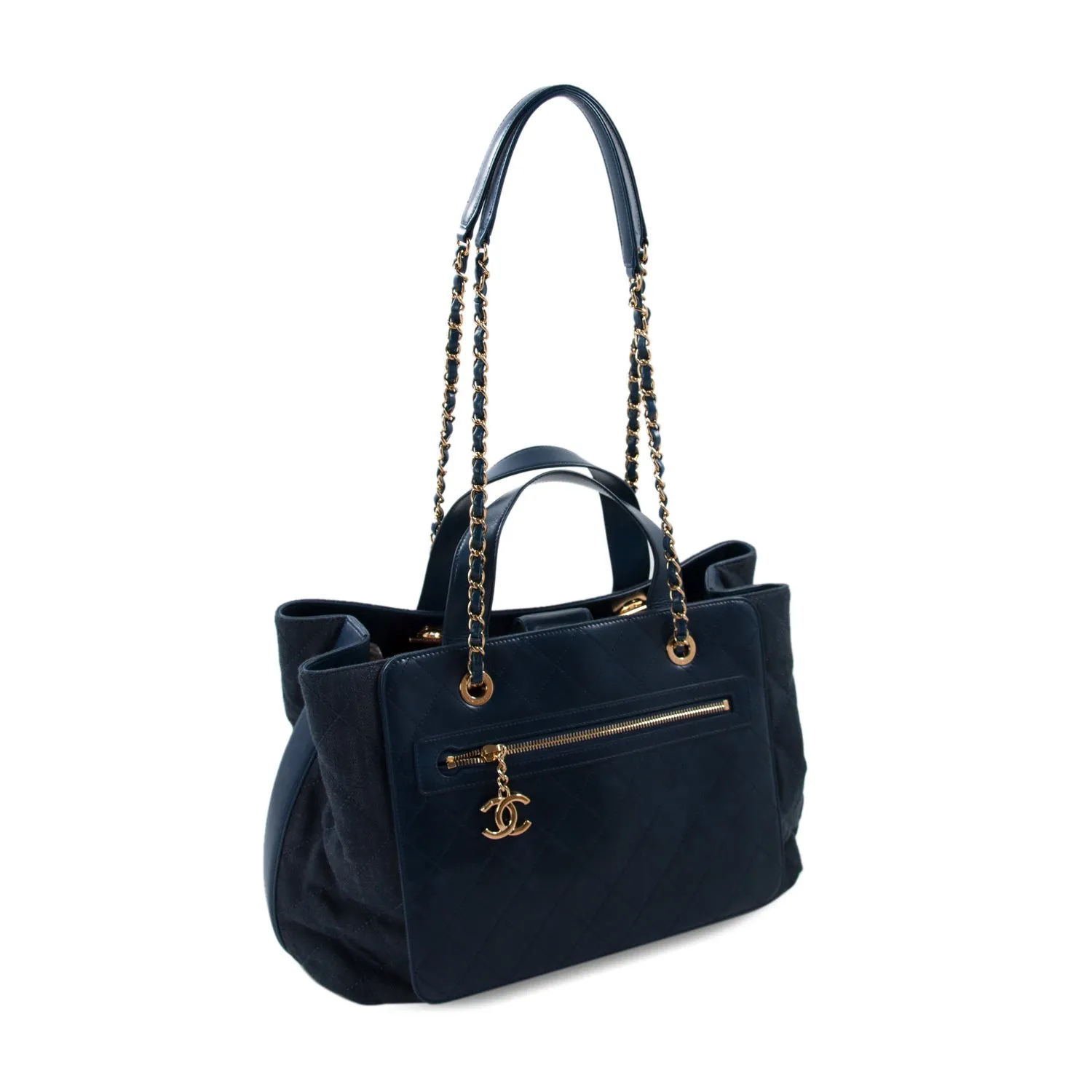 Chanel Denim and Leather Urban Mix Shopping Tote