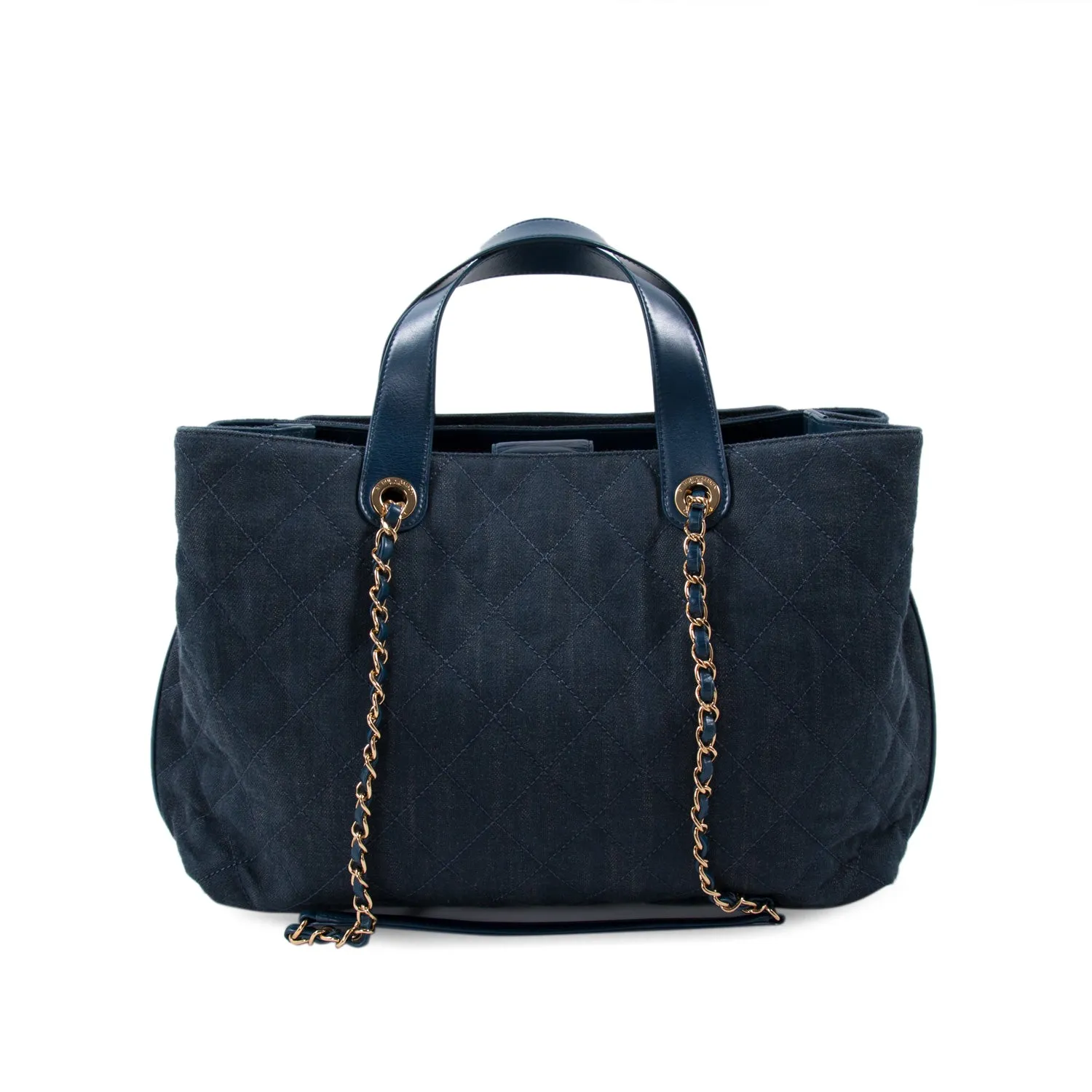 Chanel Denim and Leather Urban Mix Shopping Tote