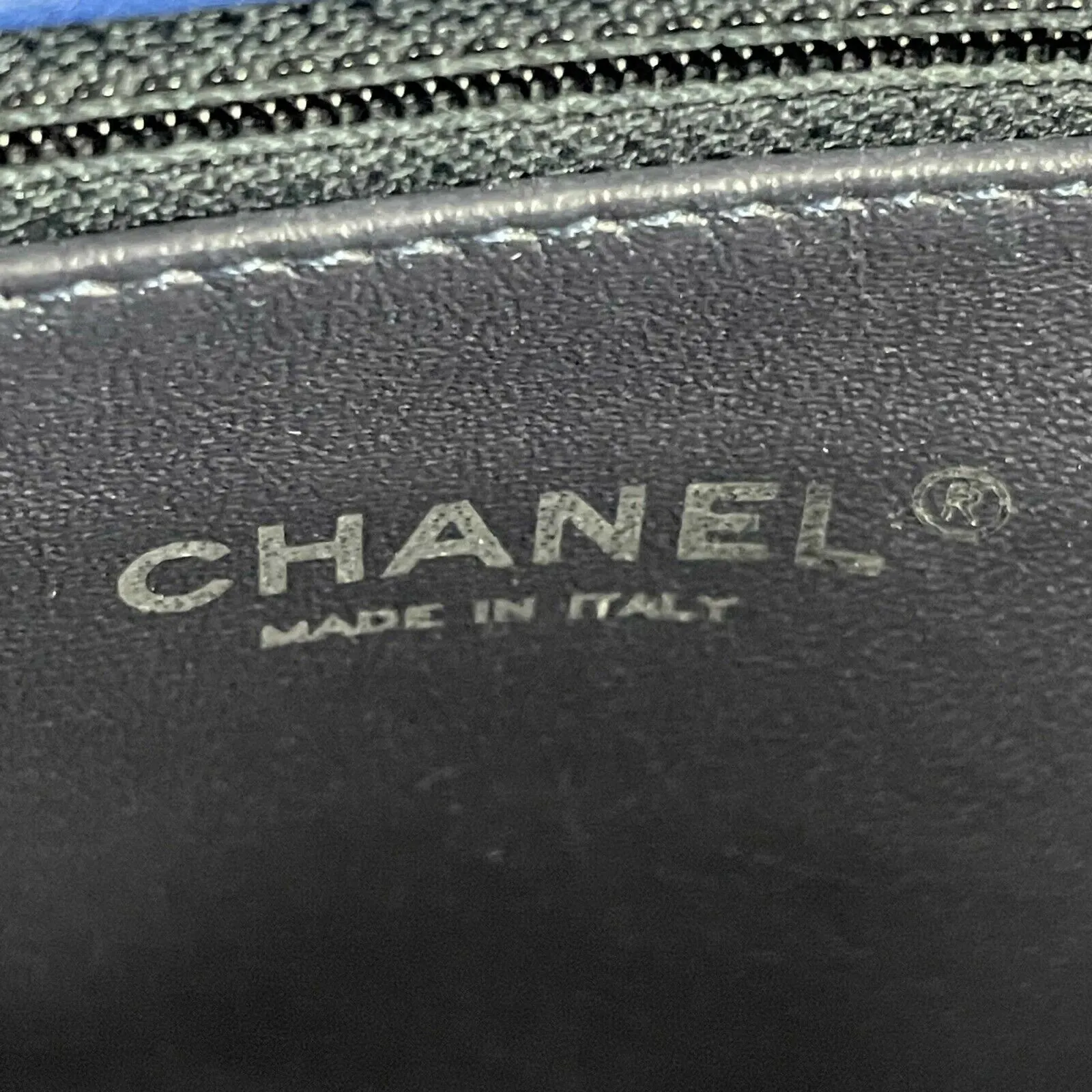 CHANEL - Quilted Leather Medium Single Flap Blue / Ruthenium Shoulder Bag