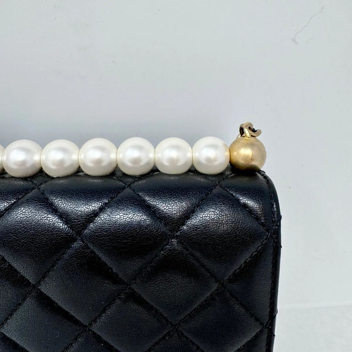 Chanel Quilted Small Chic Pearl Flap Bag