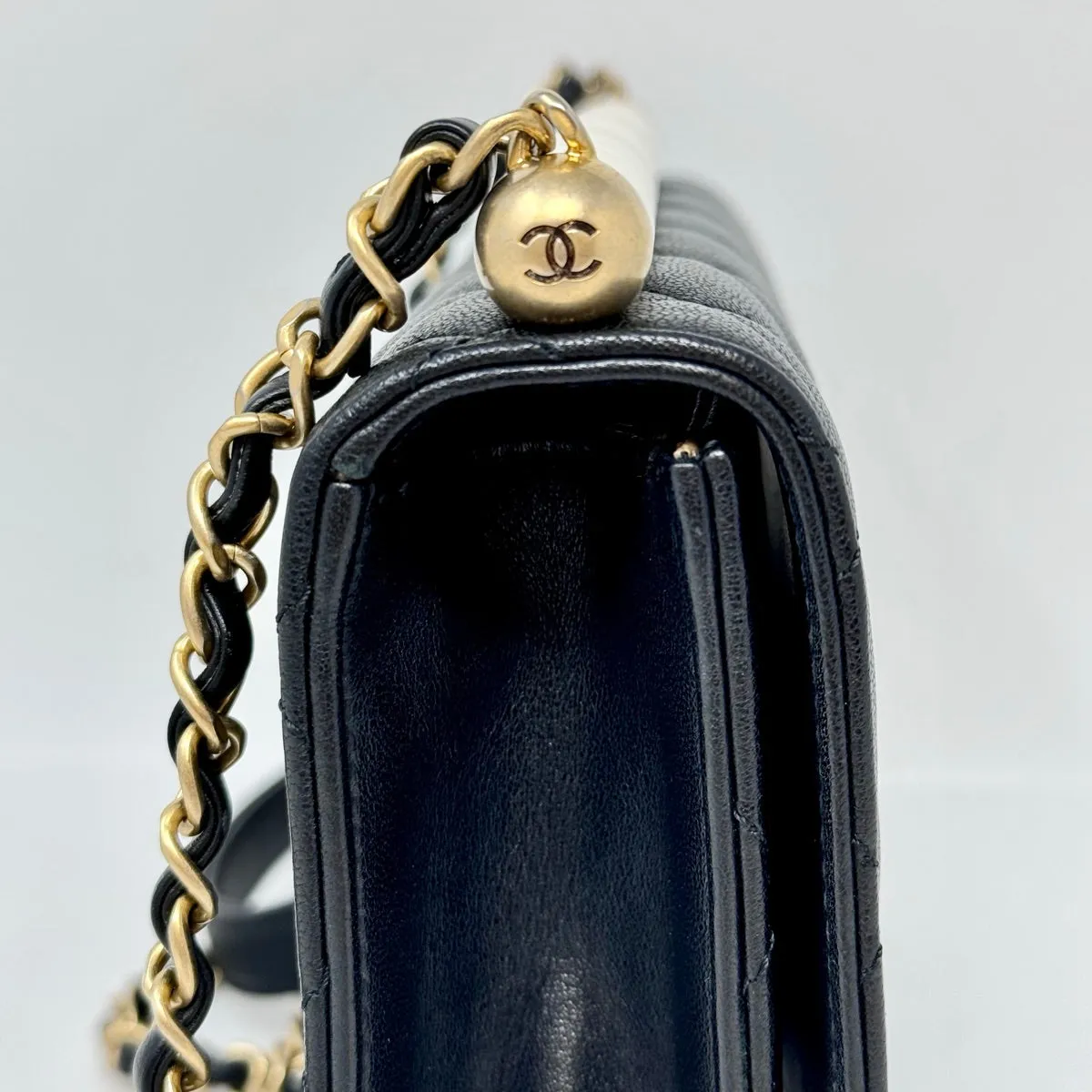 Chanel Quilted Small Chic Pearl Flap Bag