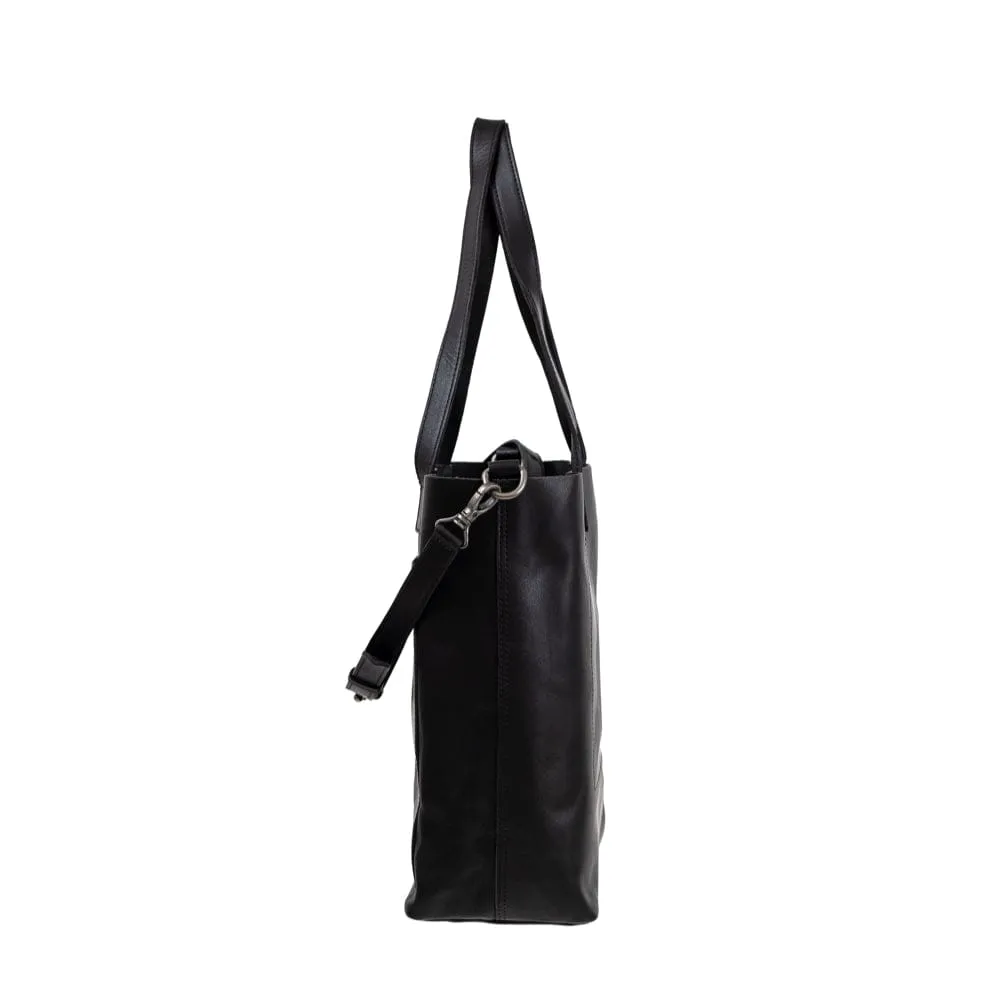 Day Tote Leather Medium Black