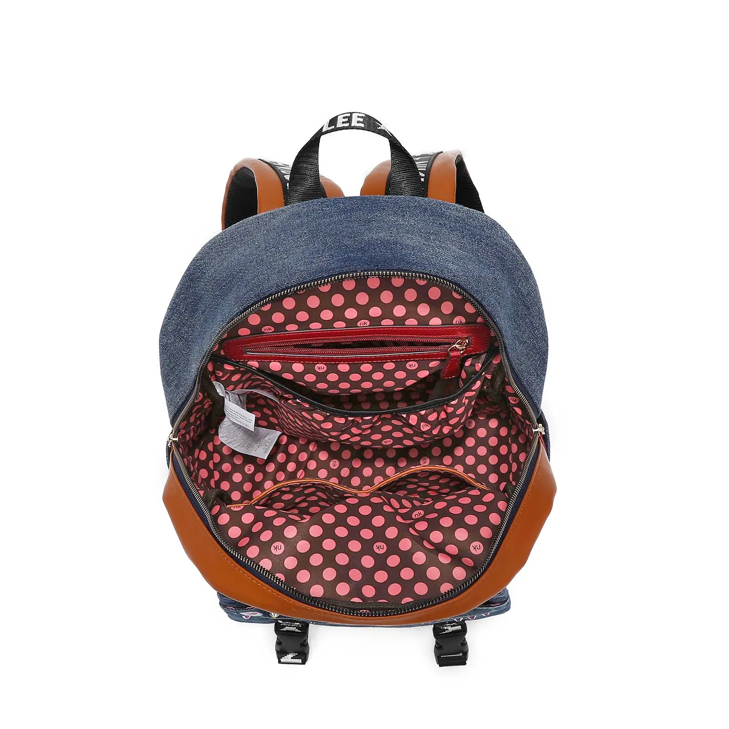 DENIM LARGE FLAP BACKPACK