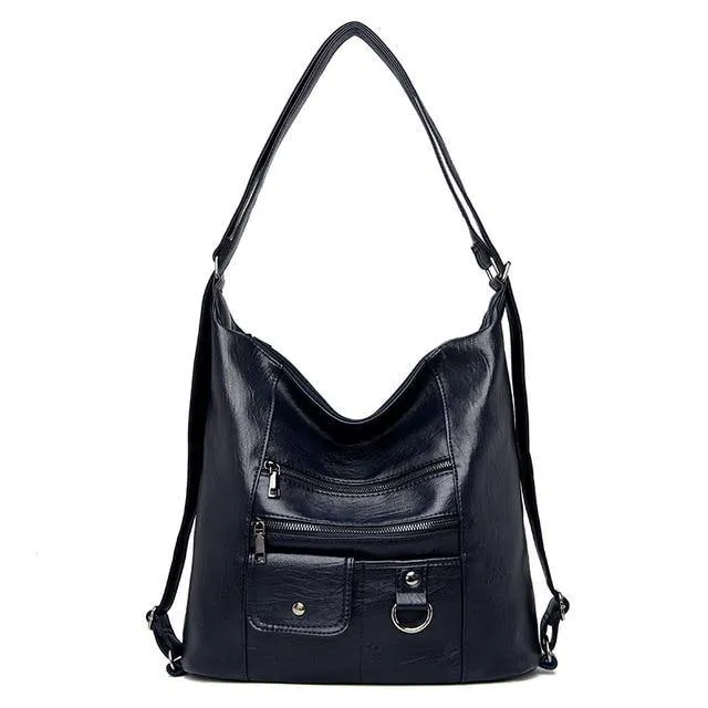 Faux Leather Casual Cross Body Bag