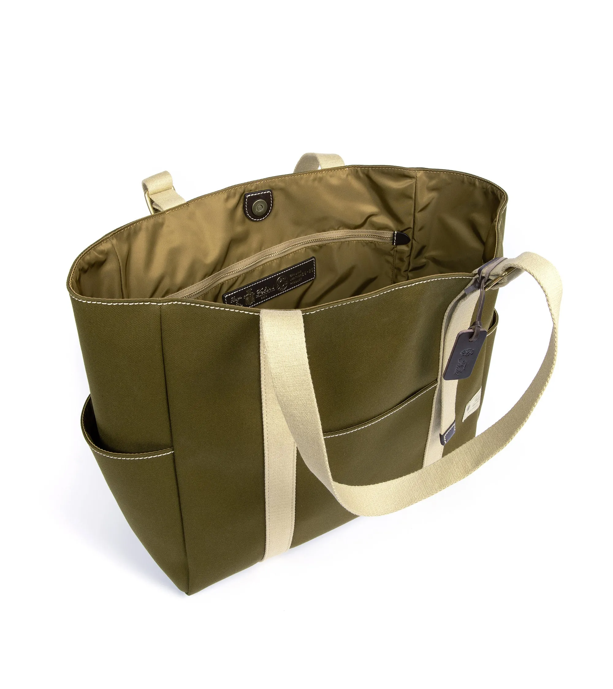 Felisi Cotton Canvas Adjustable Tote Bag: Olive