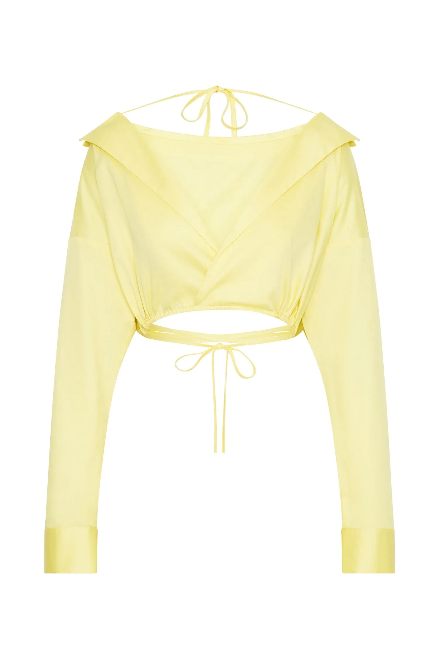 Freya Off Shoulder Long Sleeve Shirt - Lemon