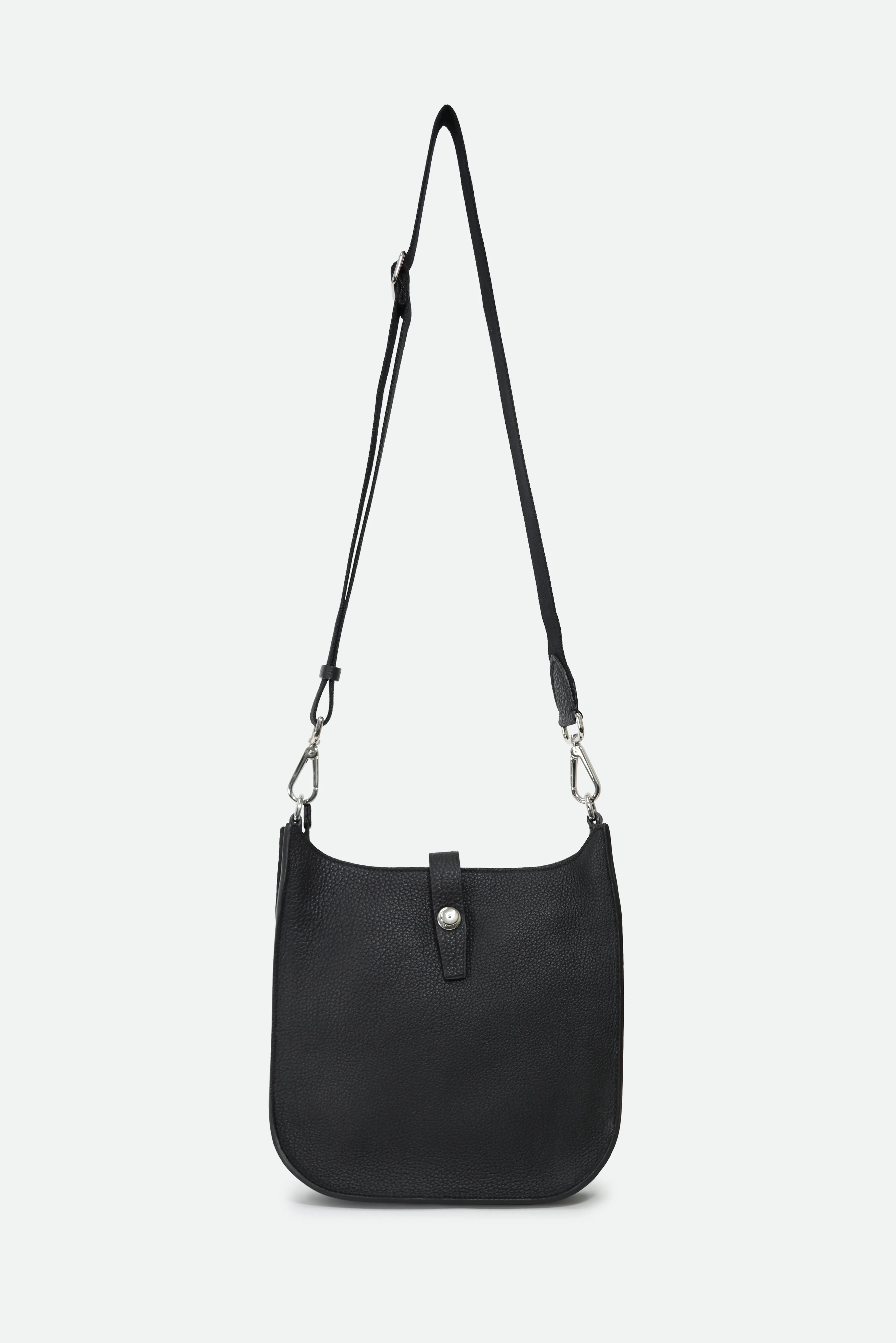 GIA ITALIAN LEATHER CROSSBODY BAG IN BLACK