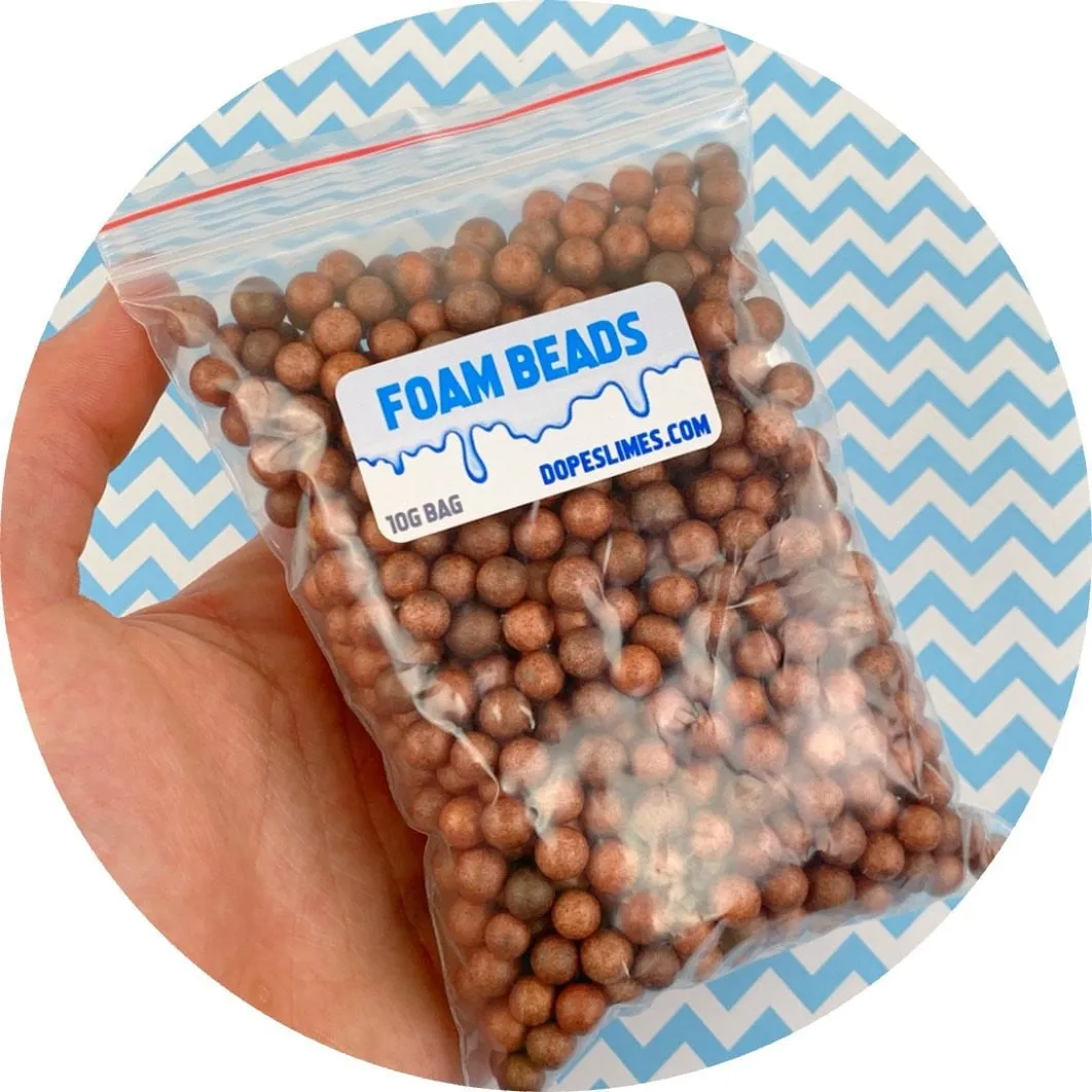 Large Brown Foam Beads