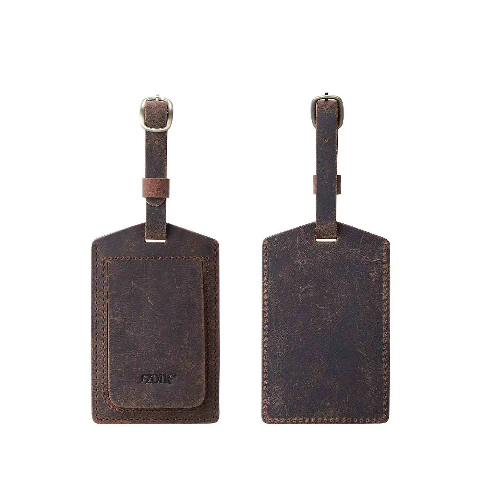 Leather Luggage Tags ID Label