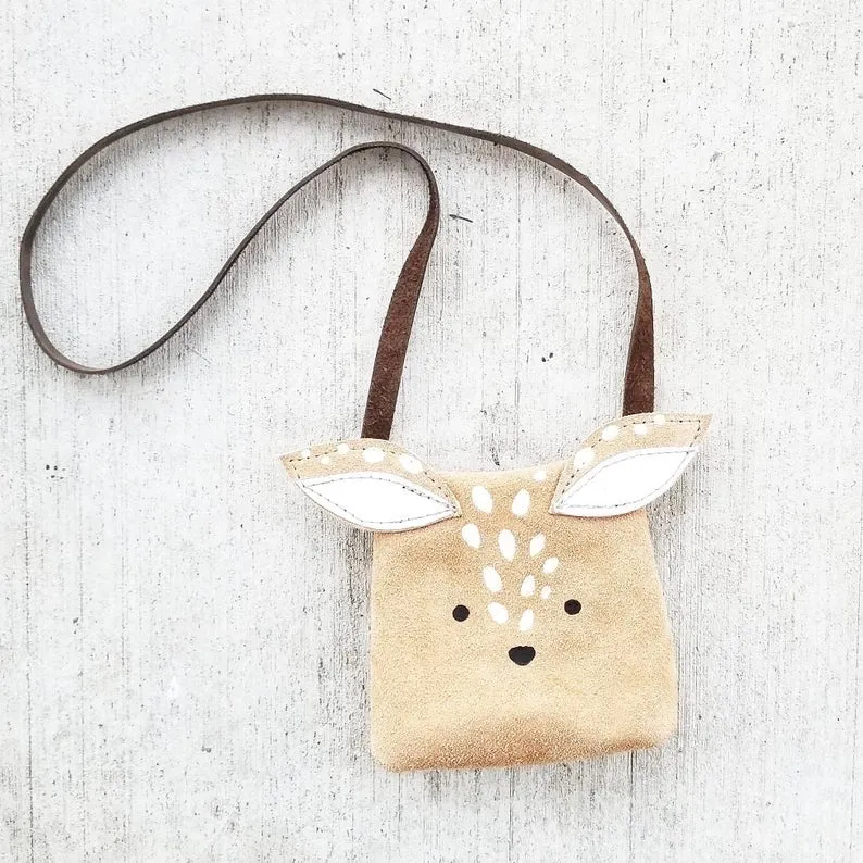 Leather Toddler Purse - Woodland Animals