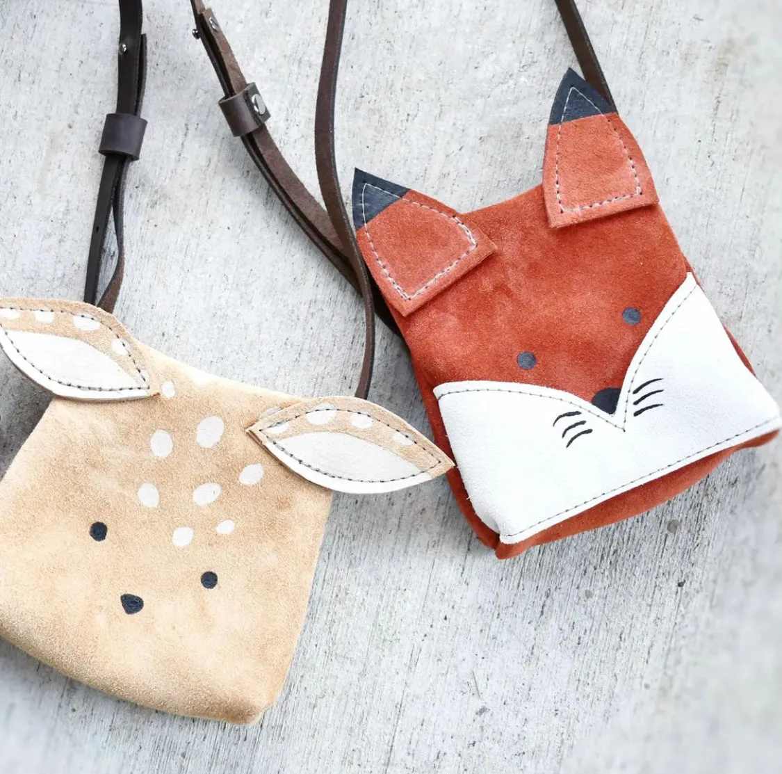 Leather Toddler Purse - Woodland Animals