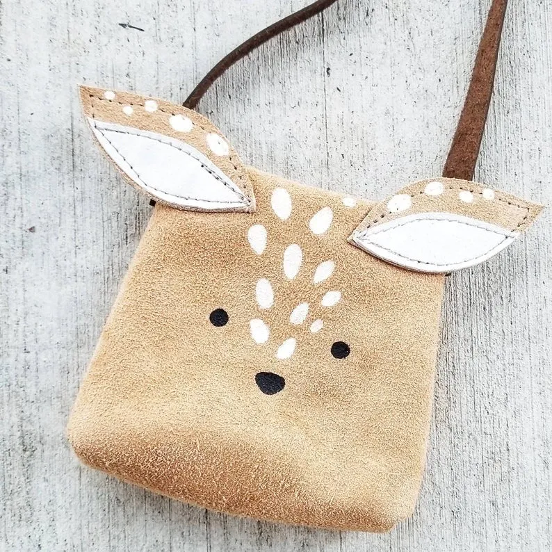 Leather Toddler Purse - Woodland Animals