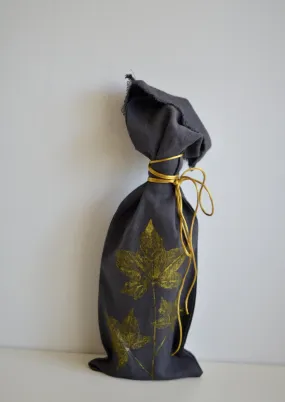 Linen Sweetgum Wine Bag