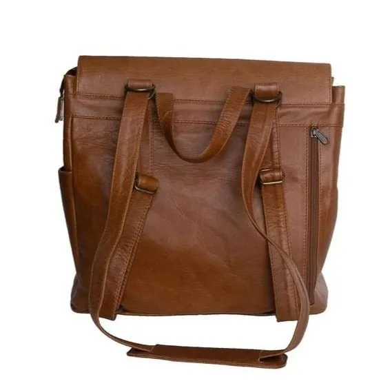 Mally Bebe Leather Baby Backpack | Toffee