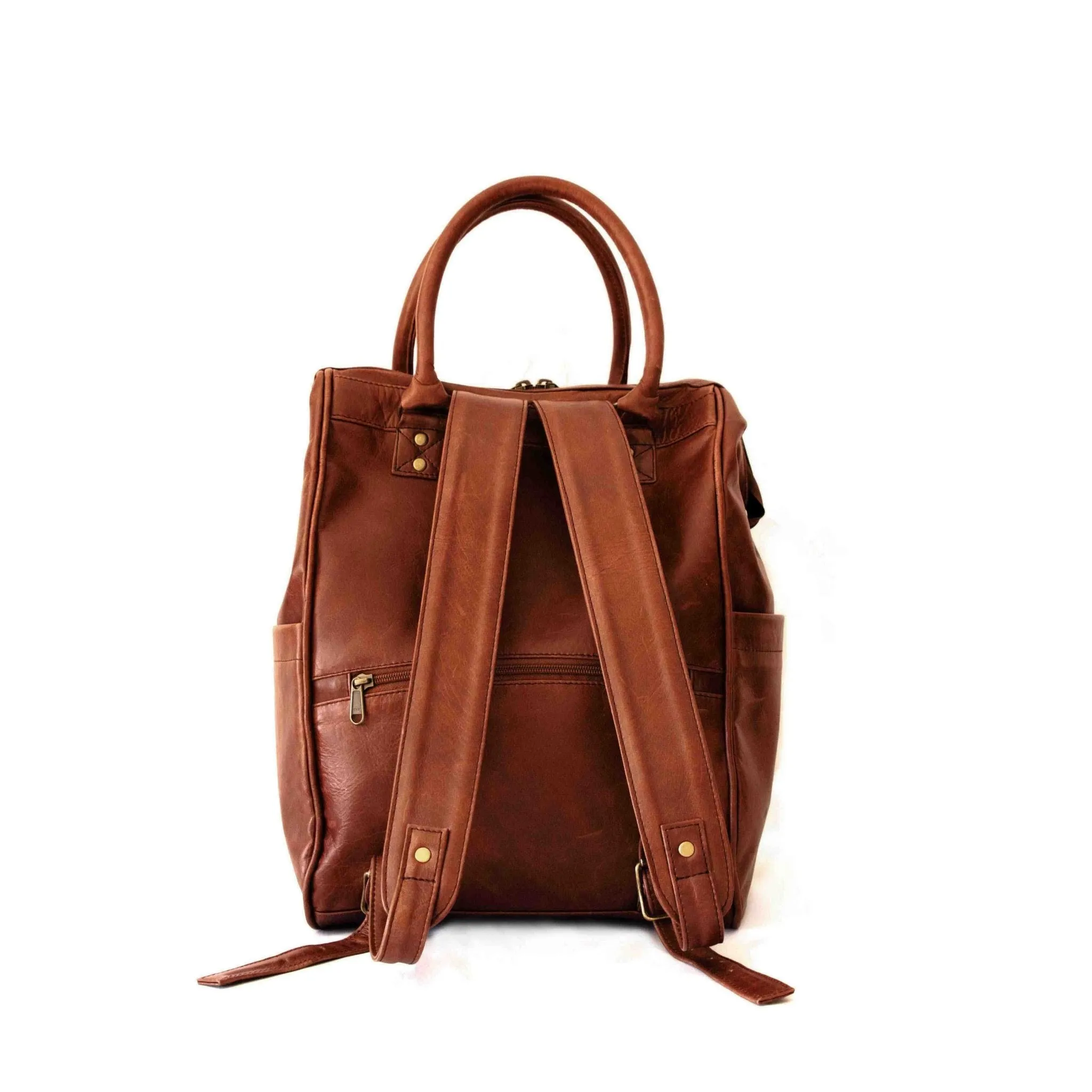 Mally Multipurpose Leather Backpack | Brown