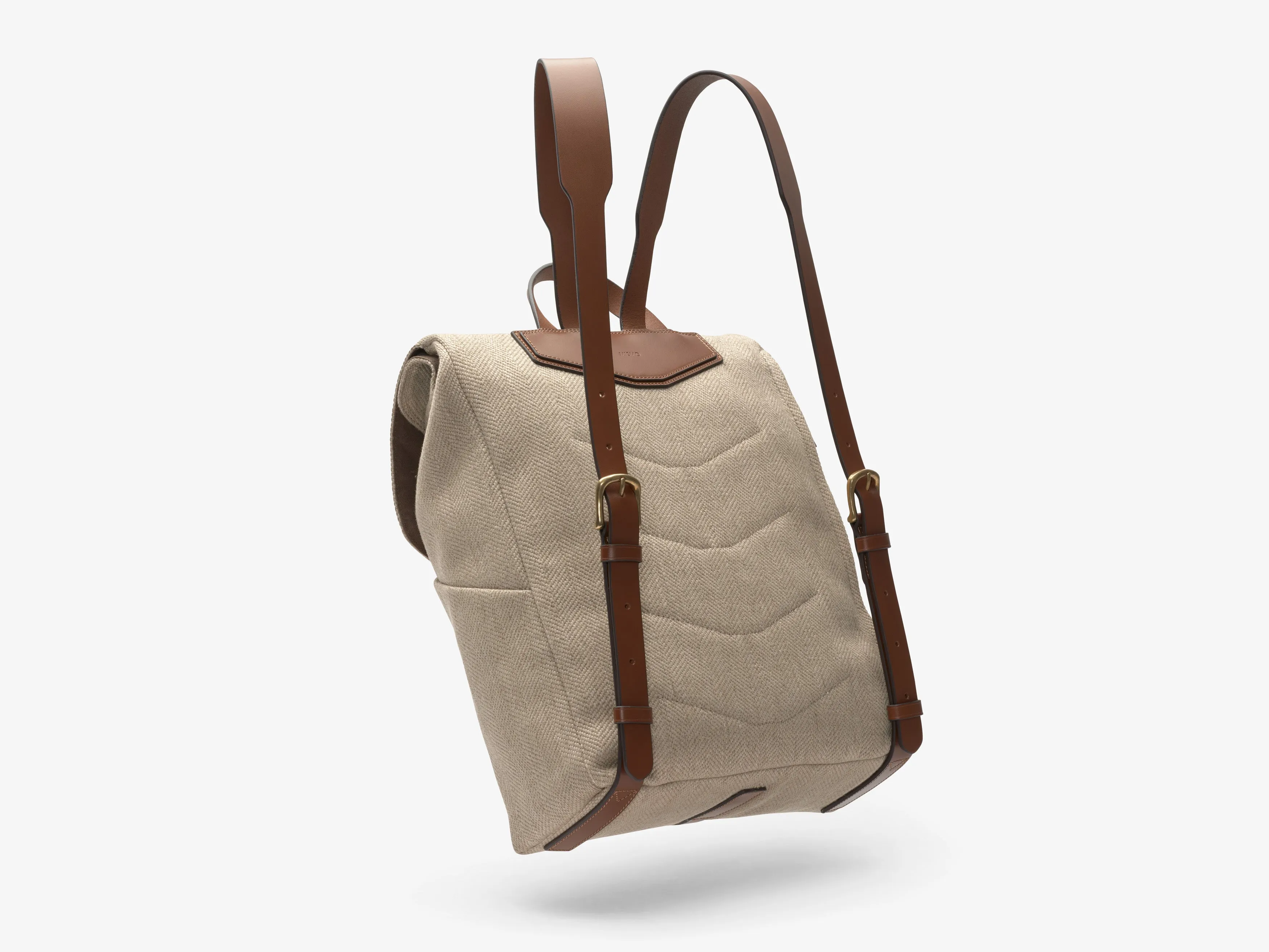 M/S Rucksack – Grand Herringbone/Cuoio