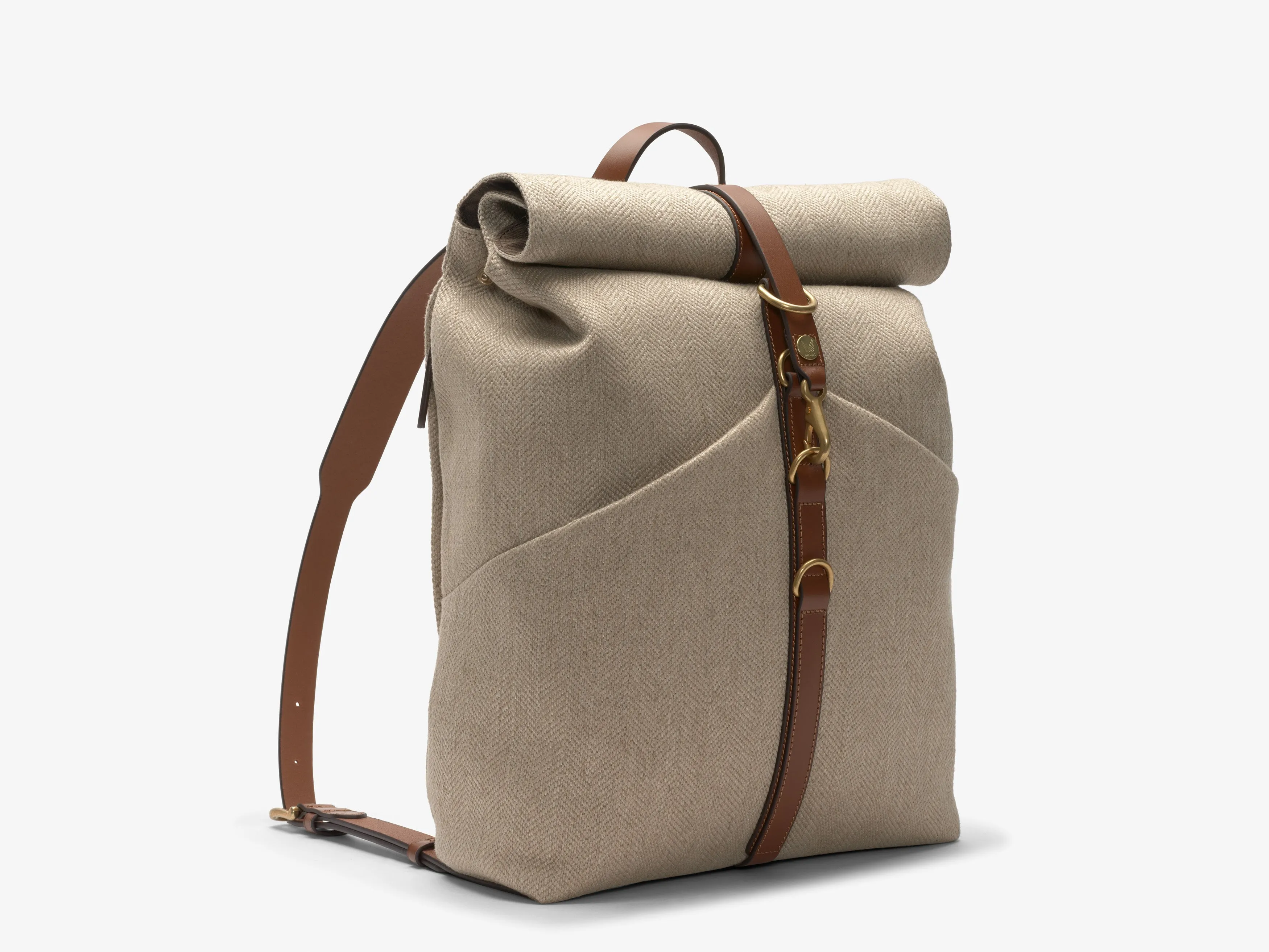 M/S Rucksack – Grand Herringbone/Cuoio