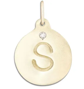 "S" Alphabet Charm With Diamond