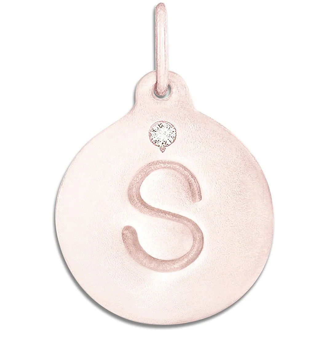 "S" Alphabet Charm With Diamond