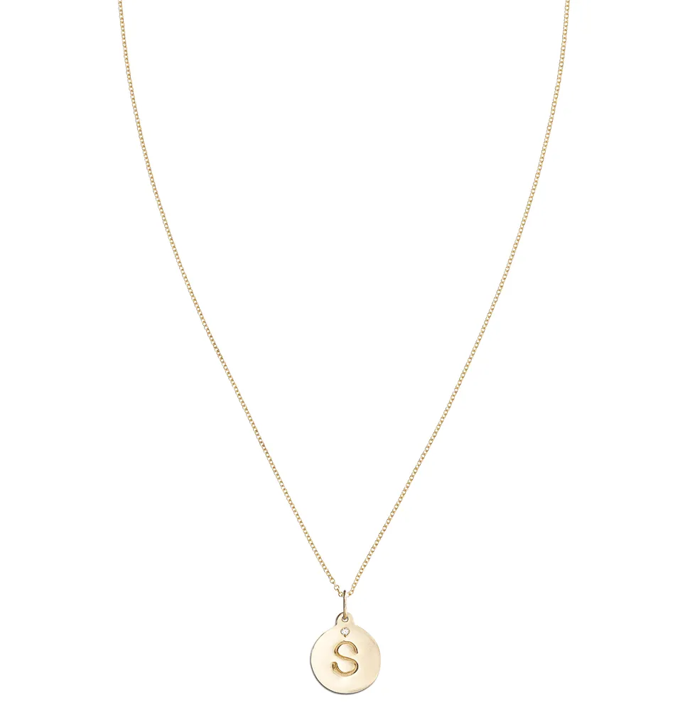 "S" Alphabet Charm With Diamond