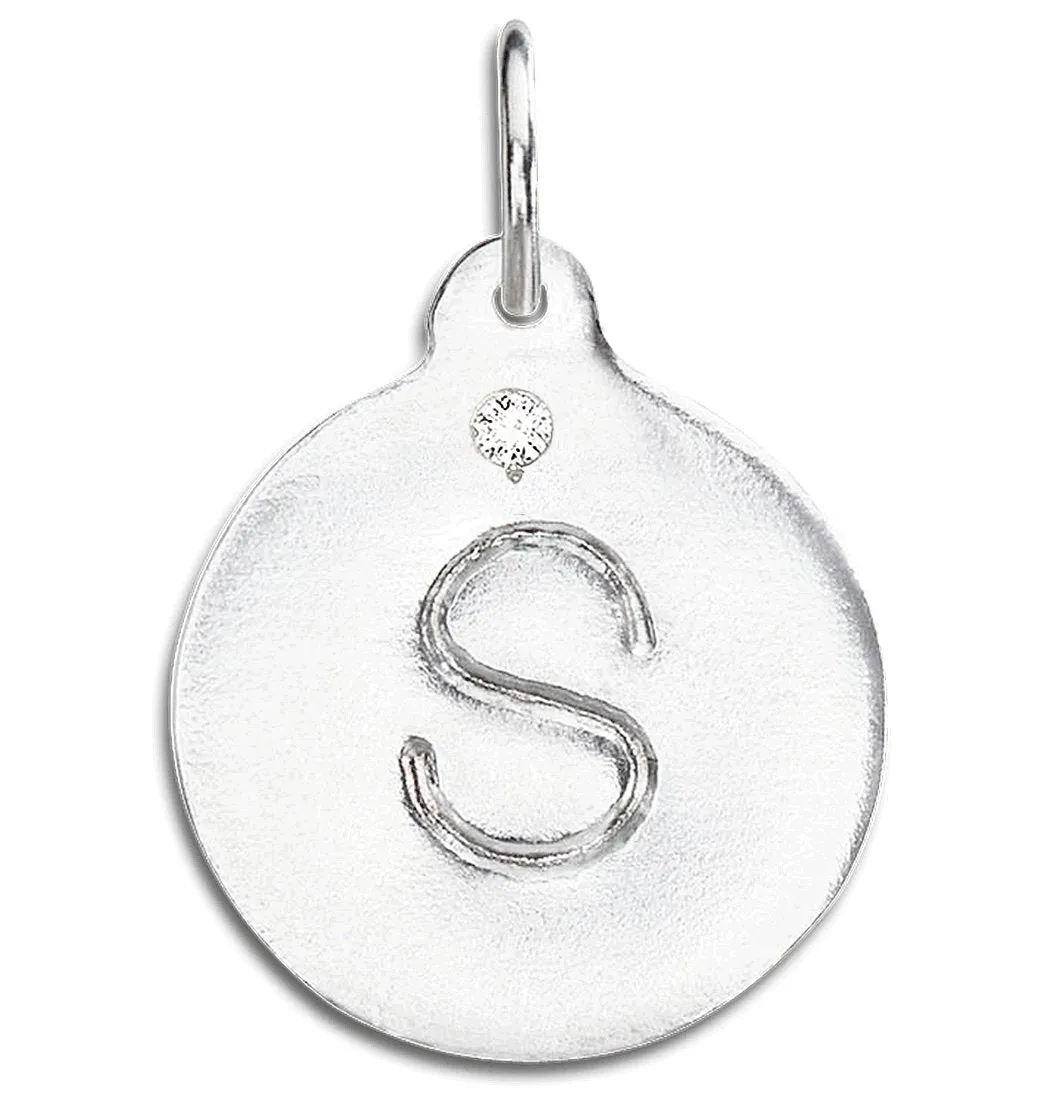 "S" Alphabet Charm With Diamond